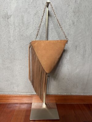 Alternative view of Mini Fringe Tea Bag - Suede Camel