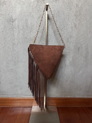 Alternative view of Mini Fringe Tea Bag - Suede Rust