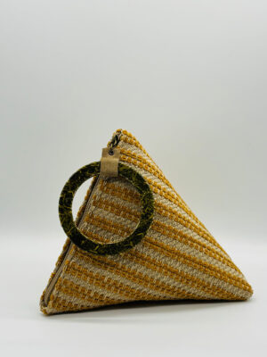 Tea Bag - Jute Stripes Yellow