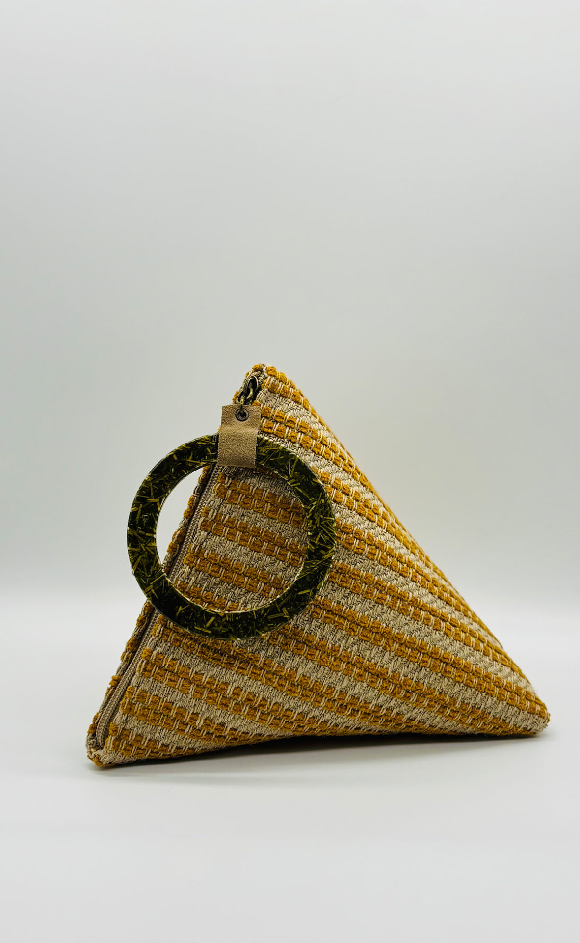 Tea Bag - Jute Stripes Yellow